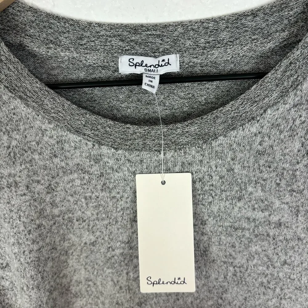 Splendid Addison Jersey Mini Dress in Heathered Grey NWT Size Small
